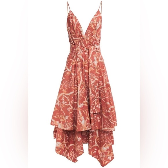 JOHANNA ORTIZ Cacatua belted layered floral-print cotton-poplin midi dress 6 - Picture 3 of 13